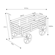 Shine Company Transitional Cedar Wood Decorative Wagon Garden Planter in Green