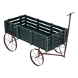 Shine Company Transitional Cedar Wood Decorative Wagon Garden Planter in Green