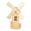 Shine Company Transitional Cedar Wood Decorative Wooden Windmill in Beige