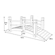 Shine Company Cedar Wood Garden Bridge with Handle Rails in Beige
