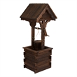 Shine Company Transitional Cedar Wood Decorative Wishing Well in Brown