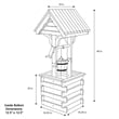 Shine Company Transitional Cedar Wood Decorative Wishing Well in Beige