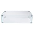 Shine Company Square Traditional Tempered Glass Firepit Wind Guard in Green