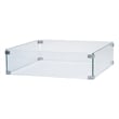 Shine Company Square Traditional Tempered Glass Firepit Wind Guard in Green