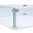 Shine Company Square Traditional Tempered Glass Firepit Wind Guard in Green