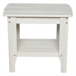 Shine Company Rectangular Traditional Wood Indoor/Outdoor Side Table in White