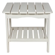 Shine Company Rectangular Traditional Wood Indoor/Outdoor Side Table in White