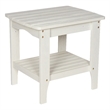 Shine Company Rectangular Traditional Wood Indoor/Outdoor Side Table in White