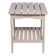 Shine Company Rectangular Traditional Wood Indoor/Outdoor Side Table in Gray