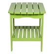 Shine Company Rectangular Traditional Wood Indoor/Outdoor Side Table in Green