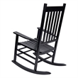 Shine Company Traditional Hardwood Indoor/Outdoor Patio Porch Rocker in Black