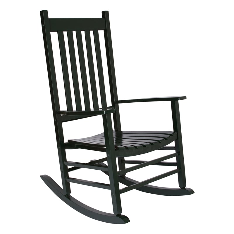 Shine Company Traditional Hardwood Indoor/Outdoor Patio Porch Rocker in Green