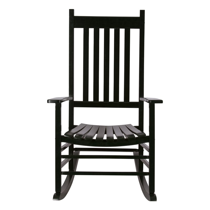 Shine Company Traditional Hardwood Indoor/Outdoor Patio Porch Rocker in Green