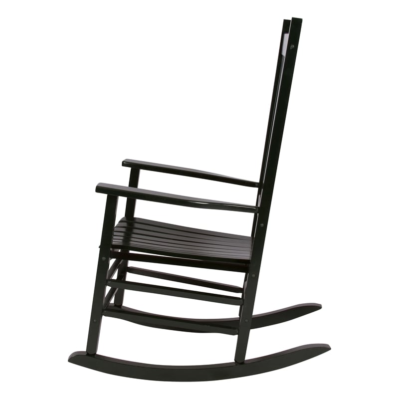 Shine Company Traditional Hardwood Indoor/Outdoor Patio Porch Rocker in Green