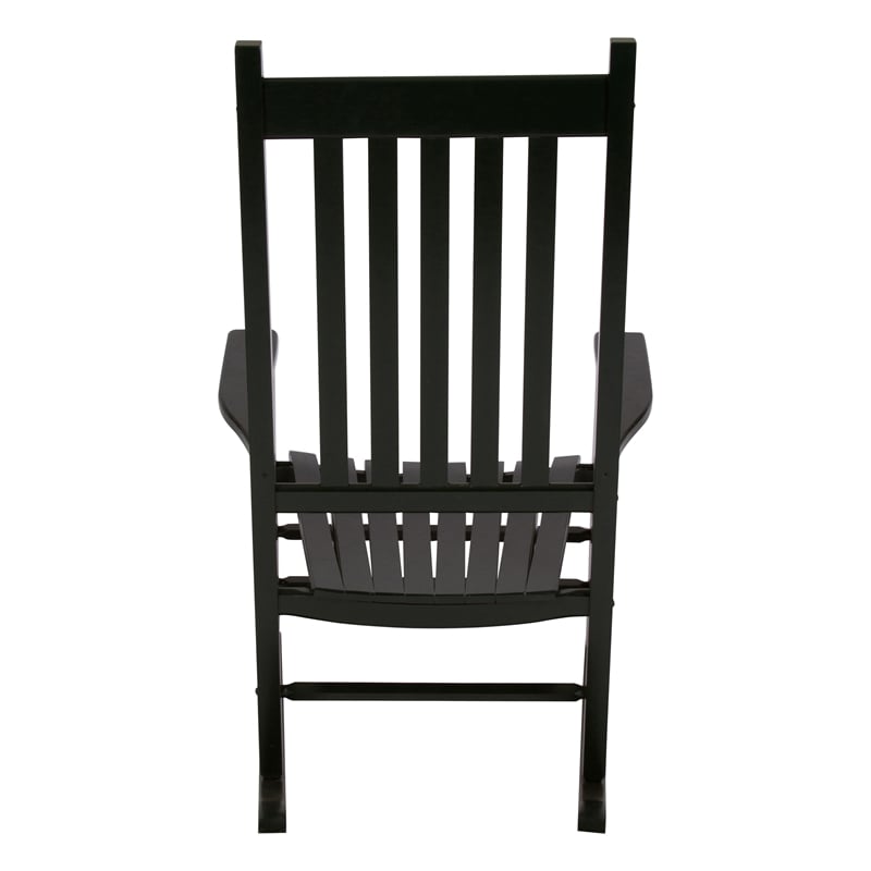 Shine Company Traditional Hardwood Indoor/Outdoor Patio Porch Rocker in Green