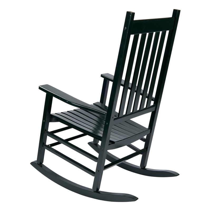 Shine Company Traditional Hardwood Indoor/Outdoor Patio Porch Rocker in Green