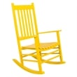 Shine Company Traditional Hardwood Indoor/Outdoor Patio Porch Rocker in Yellow