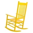 Shine Company Traditional Hardwood Indoor/Outdoor Patio Porch Rocker in Yellow