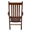 Shine Company Traditional Hardwood Indoor/Outdoor Patio Porch Rocker in Brown
