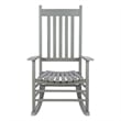 Shine Company Traditional Hardwood Indoor/Outdoor Patio Porch Rocker in Gray