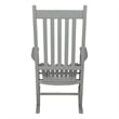 Shine Company Traditional Hardwood Indoor/Outdoor Patio Porch Rocker in Gray