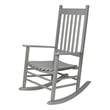 Shine Company Traditional Hardwood Indoor/Outdoor Patio Porch Rocker in Gray