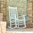 Shine Company Traditional Hardwood Indoor/Outdoor Patio Porch Rocker in White