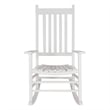 Shine Company Traditional Hardwood Indoor/Outdoor Patio Porch Rocker in White