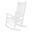 Shine Company Traditional Hardwood Indoor/Outdoor Patio Porch Rocker in White
