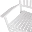 Shine Company Traditional Hardwood Indoor/Outdoor Patio Porch Rocker in White