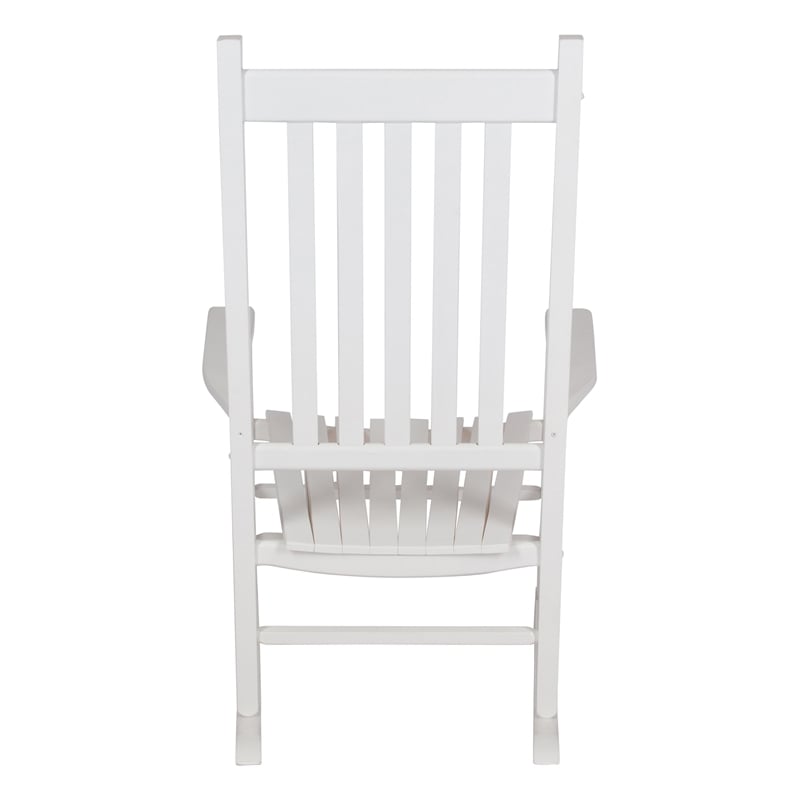 Shine Company Traditional Hardwood Indoor/Outdoor Porch Rocker in White