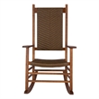 Shine Company Traditional Hardwood Patio Porch Rocker in Brown