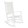 Shine Company Traditional Hardwood Patio Porch Rocker in White