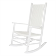 Shine Company Traditional Hardwood Patio Porch Rocker in White