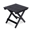 Shine Company Adirondack Square Cedar Wood Foldable Side Table in Black