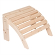 Shine Company Traditional Cedar Wood Adirondack Ottoman in Beige