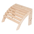 Shine Company Traditional Cedar Wood Adirondack Ottoman in Beige