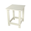 Shine Company Adirondack Indoor/Outdoor Square Resin End Table in White