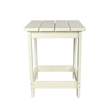 Shine Company Adirondack Indoor/Outdoor Square Resin End Table in White