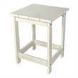Shine Company Adirondack Indoor/Outdoor Square Resin End Table in White