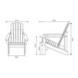Shine Company Traditional Cedar Wood Patio Firepit Adirondack Chair in Red