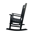 Shine Company All-Weather Traditional Resin Patio Porch Rocker in Black