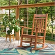 Shine Company All-Weather Traditional Resin Patio Porch Rocker in Brown