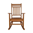 Shine Company All-Weather Traditional Resin Patio Porch Rocker in Brown