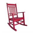 Shine Company All-Weather Traditional Resin Patio Porch Rocker in Red