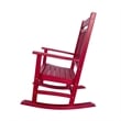 Shine Company All-Weather Traditional Resin Patio Porch Rocker in Red