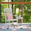 Shine Company All-Weather Traditional Resin Patio Porch Rocker in White