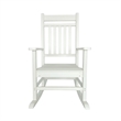 Shine Company All-Weather Traditional Resin Patio Porch Rocker in White