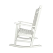 Shine Company All-Weather Traditional Resin Patio Porch Rocker in White