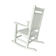 Shine Company All-Weather Traditional Resin Patio Porch Rocker in White